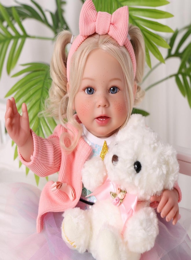 BABESIDE Lifelike Reborn Baby Doll - 20 Inch Princess Realistic Newborn Baby Doll with Blonde Hair, Handmade Real Life Toddler Doll, Includes Clothes, for Kids Ages 3+ - Image 1